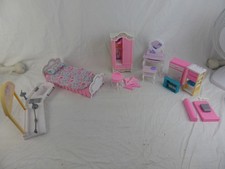 Barbie Furniture Bundle Joblot Bed Wardrobe Drawers Mattel 1990s