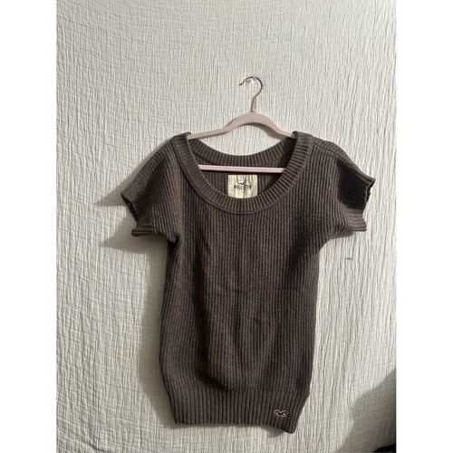 Hollister brown knit shrug - brown,