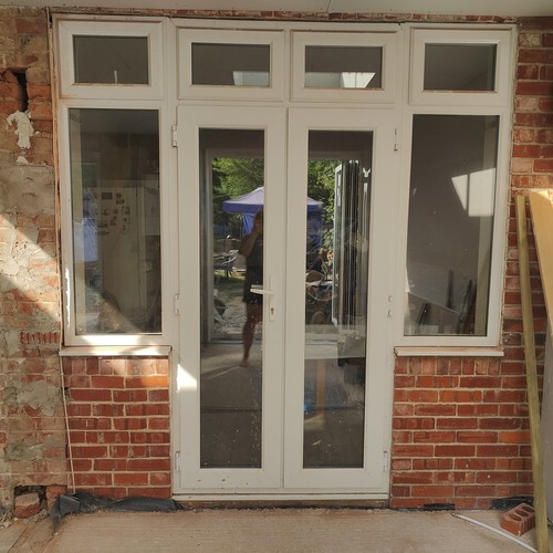 White upvc french - white,