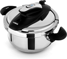 Tower T920003 One-Touch Ultima Pressure Cooker with Detachable 60 Min Timer- 6 L