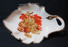 Crown Devon S Fielding Leaf Shaped Dish. Grapes & Nuts Pattern.