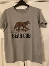 M&S Night T-shirt Grey With Bear Cub Design Size 11-12 Good Condition 