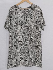 Primark Animal Print Black/White Dress Size 14 Large Party Cocktail