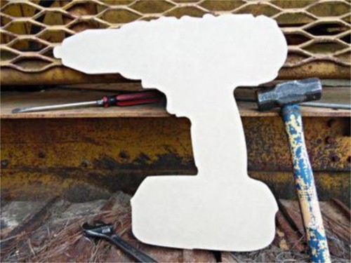 Wood power drill shape - power,