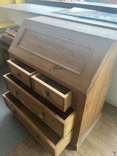 Full pine writing bureau - writing,
