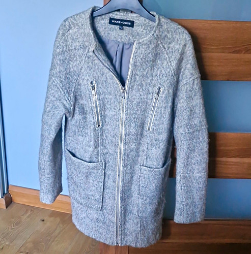Warehouse grey zip front - grey,
