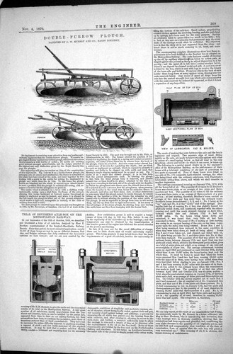 Old print double durrow plough - old,
