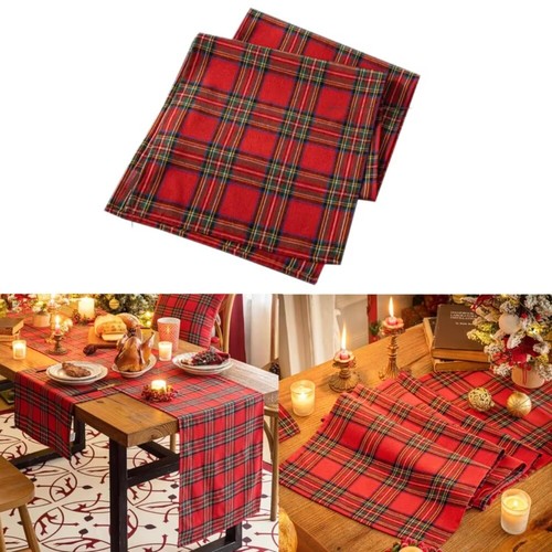 Christmas table runner plaid - christmas,