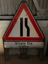 Road Narrows RIGHT - Chapter 8 road signs ( road works , safety, warning signs )