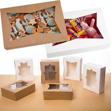 7.8inch Cookie Boxes With Window Pie Brownie Gift Box For Wedding Christmas❤