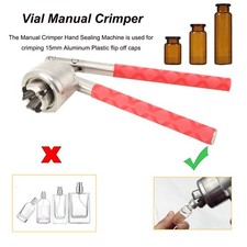 Manual Bottle Spray Vial Crimper Crimper Capping Sealing Machine 15mm Cap