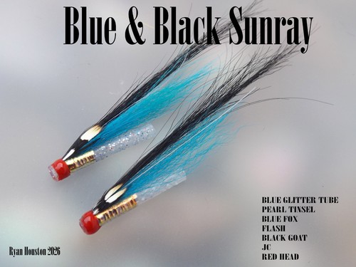 Salmon fly blue and black - ,