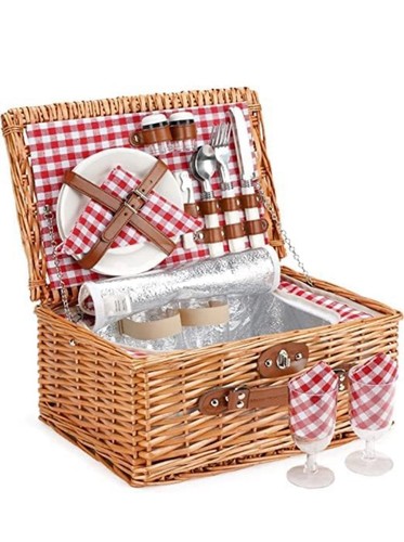 Picnic basket with contents