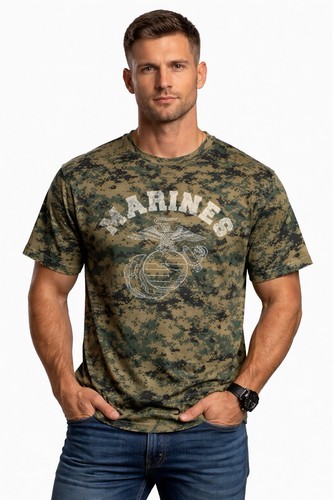 Marines camo graphic tee - marines,