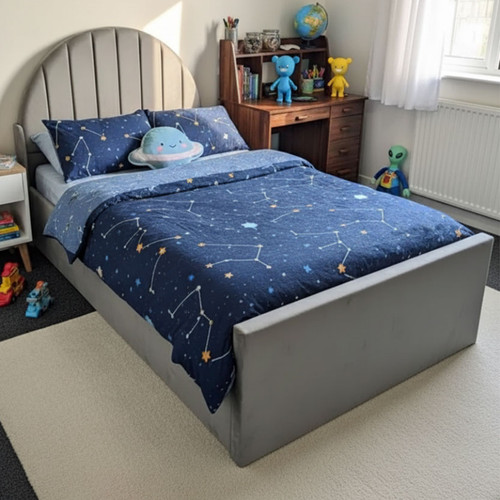 Panel kids bed frame - bed, plush