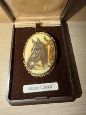 Vintage Brooch Two Horse Head