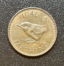 1946 Farthing George VI Coin