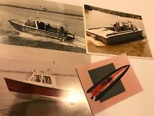 4 - 8 inch 4 photograph fast boat speed power vessel rescue inflatable 1980s uk