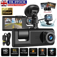 3-Camera Dashcam 4K Dash Cam Front Rear Inside Car Camera Night Vision G-Sensor