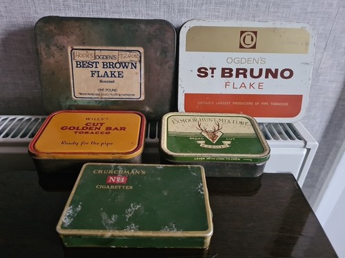 Job lot vintage tobacco tins - vintage,