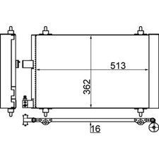 Mahle Condenser for Citroen C5
