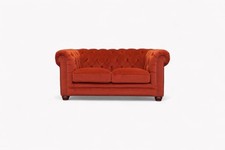 Charterhouse 2 Seater Velvet Sofa, Rust