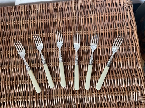 Six vintage epns plated 7 - plated, 7”