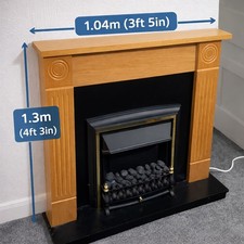 Electric Fireplace With White