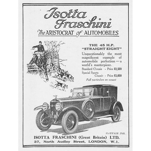 Isotta fraschini the - isotta, 45hp