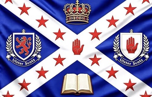 Ulster scots flag - flag, crown