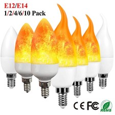 E12 E14 LED Flame Flickering
