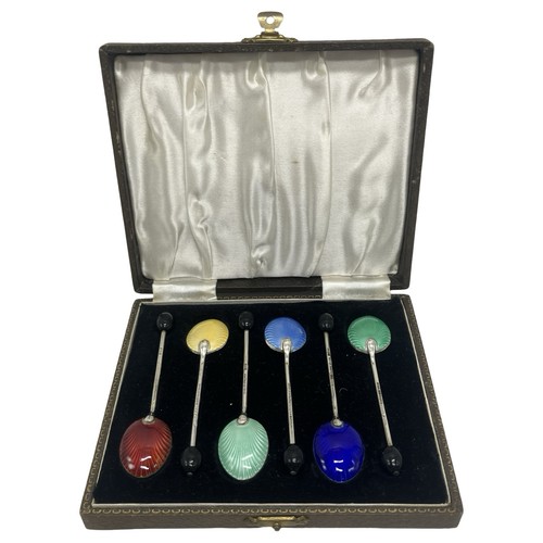 Set silver enamel - 6, &