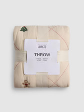 Primark Quilted Festive Christmas Throw Blanket Home Decor Small Soft Bedding