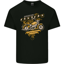 Biker American Customs Motorcycle Chopper Kids T-Shirt Childrens