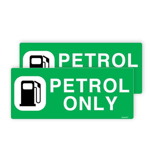 Petrol only sign vinyl sticker - only,