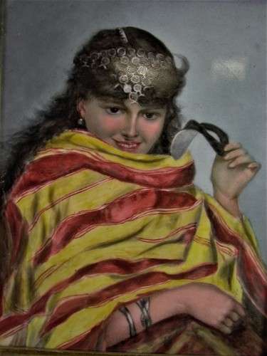 Antique porcelain picture - picture, 1899