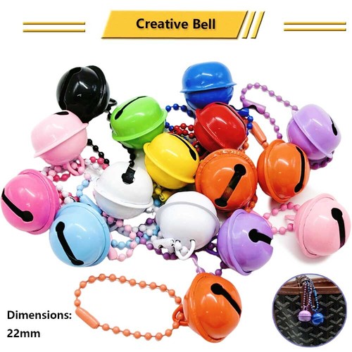 Bead chain bell keychain - bell,