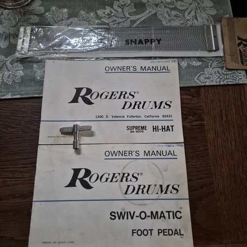 Rogers drums manuals - drums, manuals,