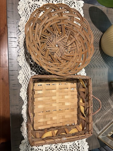 2pc brown wicker - 2pc,