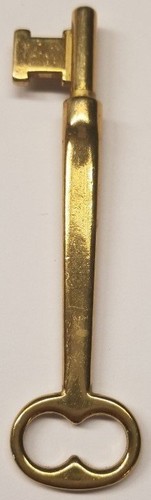 Brass skeleton key house door - skeleton,