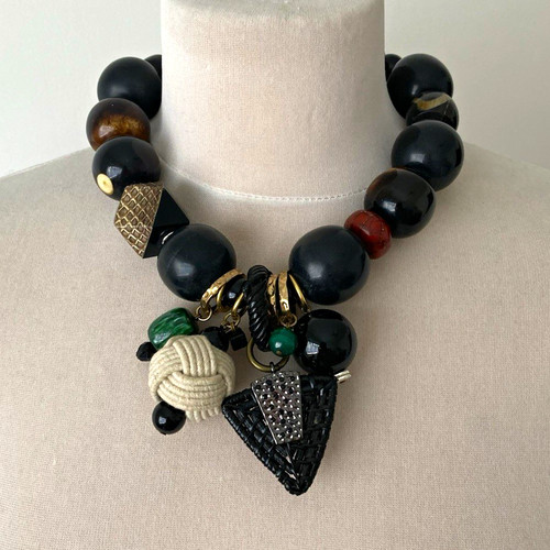 Mimco beaded statement choker - mimco,