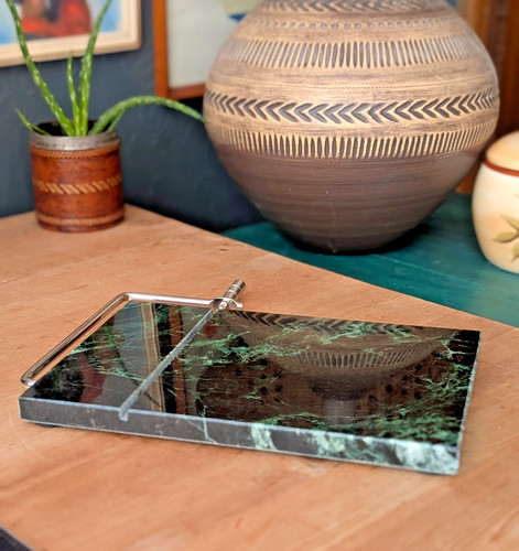 Vintage dark green - dark, marble