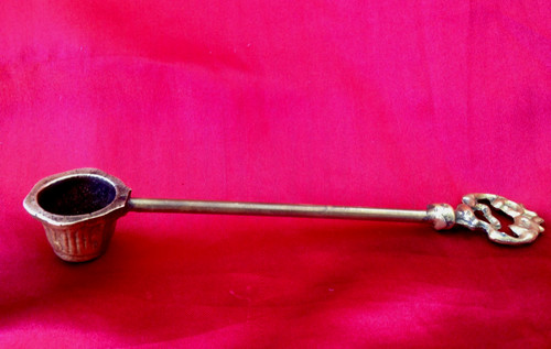 Vintage solid brass candle - solid,