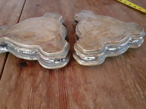 Pair antique wooden gilded - pair,