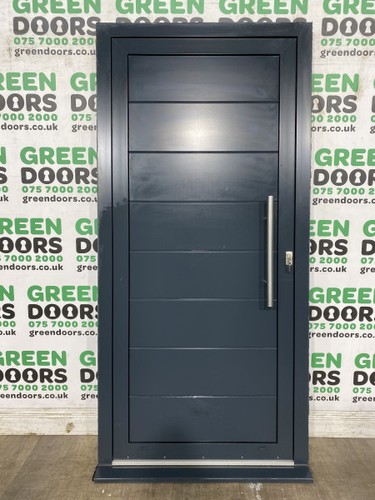 Aluminium front door - front, modern