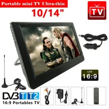 10/14 inch 1080P Portable HDMI HD Digital TV Player Freeview Television NEW UK