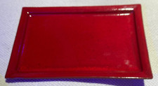 2 Red rectangular Rustico