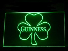 Guinness Shamrock Beer Irish For Pub Bar Display Light Sign
