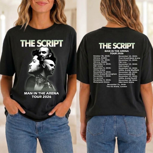The script shirt man in - the,