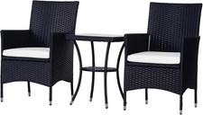 3 Pieces Rattan Bistro Set
